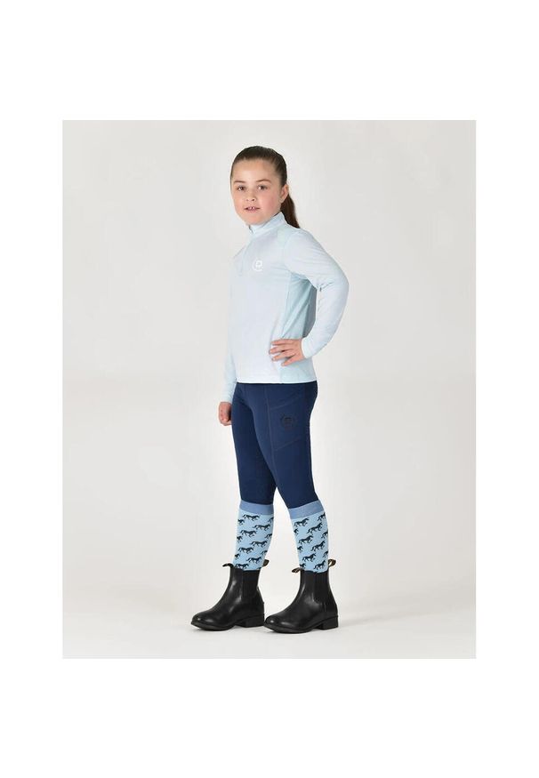 DUBLIN - Oddychający top jeździecki dla dziewczynki Dublin. Kolor: niebieski. Długość rękawa: długi rękaw