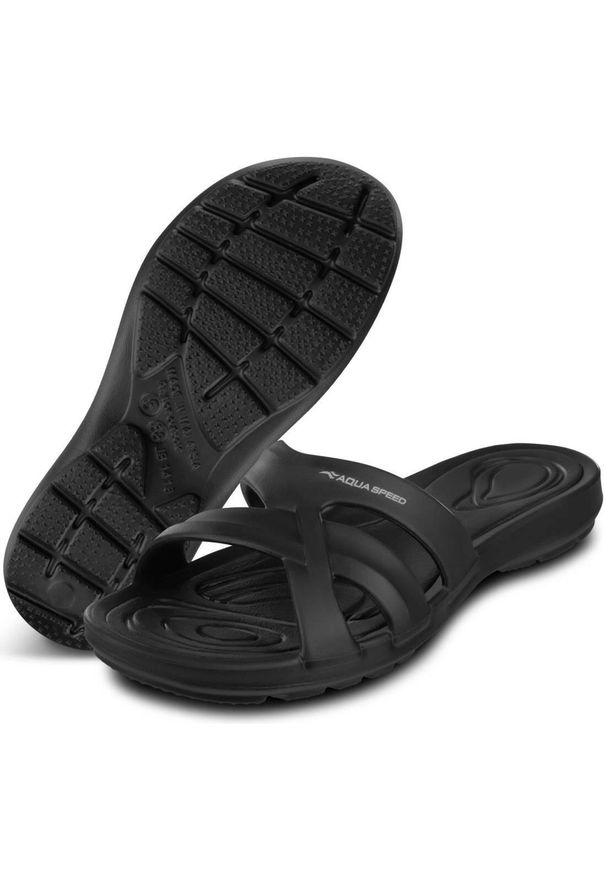 Klapki basenowe damskie Aqua Speed Panama. Kolor: czarny. Styl: sportowy