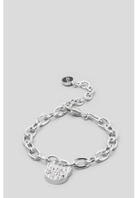 Karl Lagerfeld - Bransoletka. Materiał: metalowe, z mosiądzu. Kolor: srebrny. Kamień szlachetny: kryształ #1