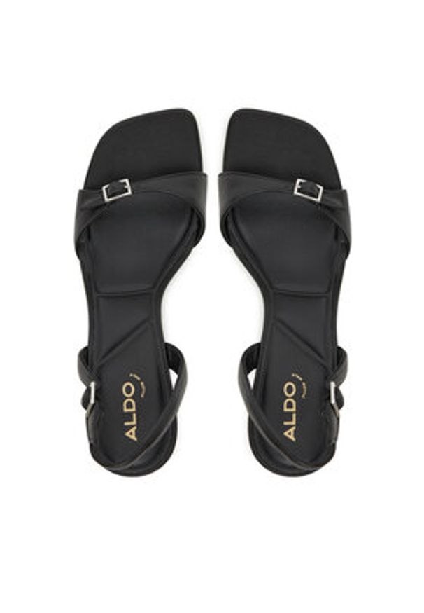 Aldo Sandały Farlie 13966795 Czarny. Kolor: czarny. Materiał: skóra