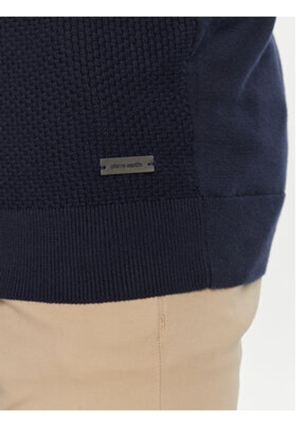 Pierre Cardin Sweter C5 51012.5065 Granatowy Regular Fit. Kolor: niebieski. Materiał: bawełna