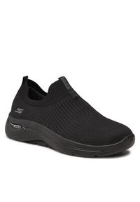 skechers - Skechers Sneakersy Go Walk Arch Fit Iconic 124409/BBK Czarny. Kolor: czarny. Materiał: materiał