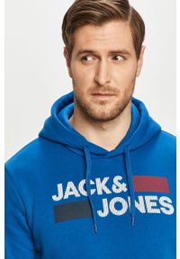 Jack & Jones - Bluza bawełniana. Okazja: na co dzień. Kolor: niebieski. Materiał: bawełna. Wzór: nadruk. Styl: casual #3