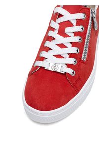 Rieker Sneakersy L59L1-33 Czerwony. Kolor: czerwony. Materiał: zamsz, skóra #4