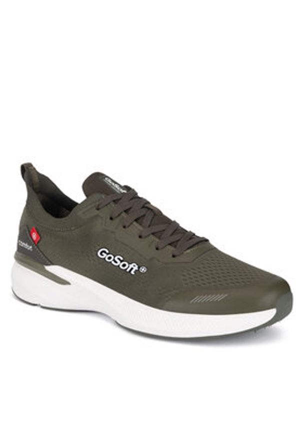 Go Soft Sneakersy MP-12A Khaki. Kolor: brązowy. Materiał: materiał