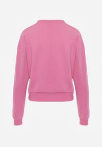 Renee - Fuksjowa Bluza z Bawełną ze Ściągaczami przy Rękawach i w Pasie Alberia. Kolor: różowy. Materiał: bawełna #3