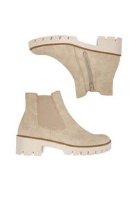 Rieker Botki X5772-60 Beżowy. Kolor: beżowy. Materiał: materiał #6