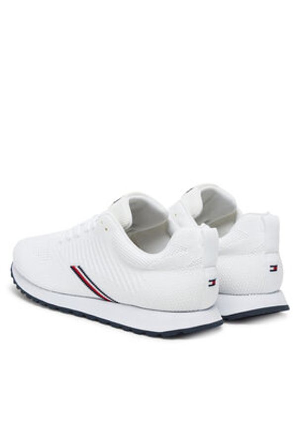 TOMMY HILFIGER - Tommy Hilfiger Sneakersy New Runner Eva Corpo Knit FM0FM05648 Biały. Kolor: biały. Materiał: materiał