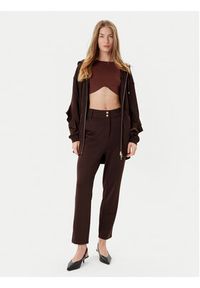 Liu Jo Sport Bluza TF5205 F0778 Brązowy Regular Fit. Kolor: brązowy. Materiał: syntetyk. Styl: sportowy