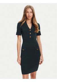 Guess Sukienka dzianinowa W5YK29 Z0130 Zielony Slim Fit. Kolor: zielony. Materiał: syntetyk