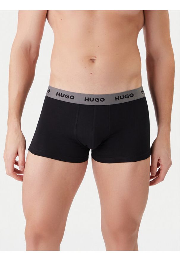 Hugo - HUGO Komplet bokserek Triplet Design 50532550 Czarny. Kolor: czarny. Materiał: bawełna