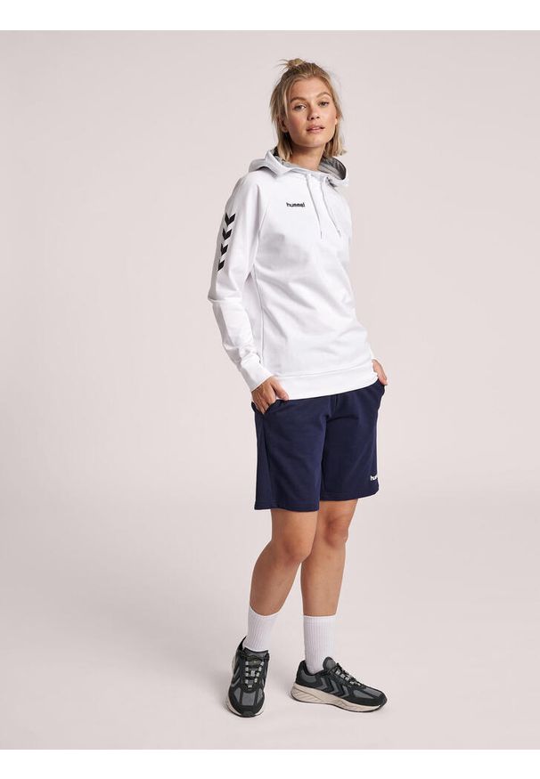 Bluza sportowa z kapturem damska Hummel Go Cotton Hoodie Woman. Typ kołnierza: kaptur. Kolor: biały. Sport: fitness