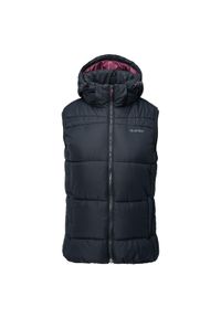 Hi-tec - Kamizelka damska Hi-Tec Lady Callie - granatowa, Rozmiar M. Typ kołnierza: kaptur. Kolor: niebieski. Materiał: skóra, poliester. Długość: długie. Sezon: zima. Sport: turystyka piesza #1