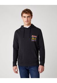 Wrangler - MĘSKA BLUZA WRANGLER HOODIE FADED BLACK W6E6IOXV6