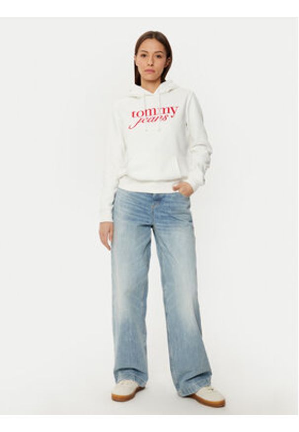 Tommy Jeans Bluza DW0DW20170 Écru Regular Fit. Materiał: bawełna