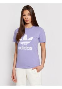 Adidas - adidas T-Shirt adicolor Classics Trefoil GN2905 Fioletowy Regular Fit. Kolor: fioletowy. Materiał: bawełna #1