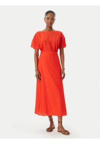 LOLA CASADEMUNT Sukienka codzienna MS2616020 Czerwony Regular Fit. Okazja: na co dzień. Kolor: czerwony. Materiał: syntetyk. Typ sukienki: proste. Styl: casual #1