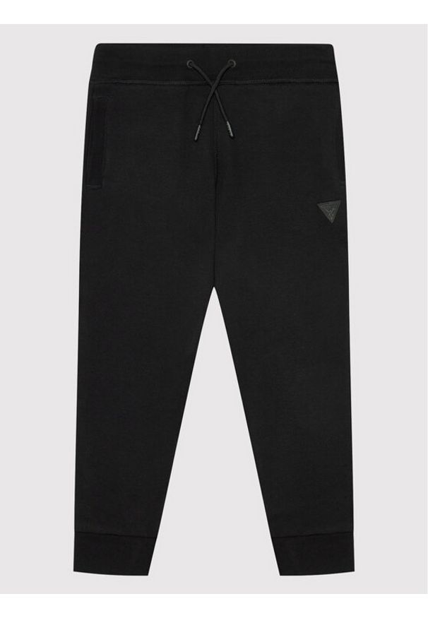 Guess Spodnie dresowe L2YQ46 KAIJ1 Czarny Regular Fit. Kolor: czarny. Materiał: bawełna