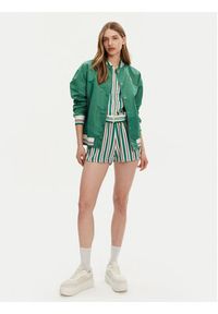 Fila Kurtka bomber Leme FAW0999 Zielony Oversize. Kolor: zielony. Materiał: syntetyk #4