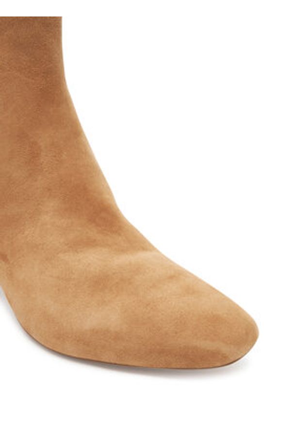 Lauren Ralph Lauren - LAUREN RALPH LAUREN Botki 802974504001 Beżowy. Kolor: beżowy. Materiał: skóra, zamsz