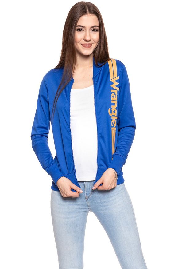 Wrangler - BLUZA WRANGLER DAMSKA B&Y NYLON SWEAT NAUTICAL BLUE W608RDZV2 112130469. Materiał: nylon