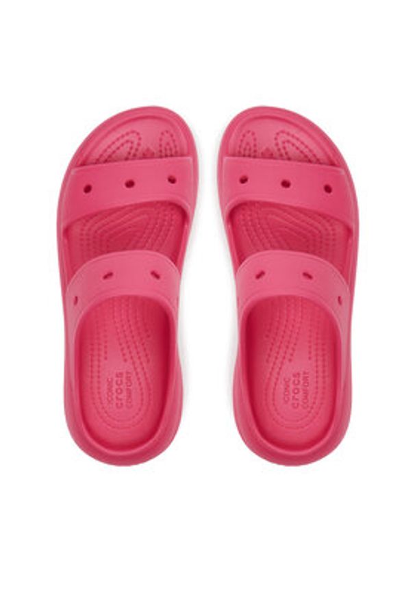 Crocs Klapki Classic Crush Sandal 207670 Różowy. Kolor: różowy