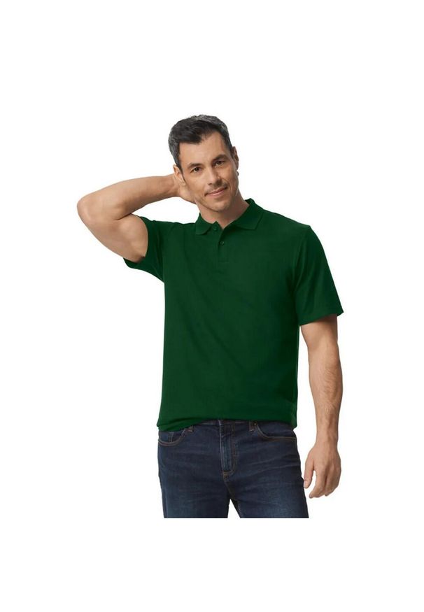 GILDAN - Męska Koszulka Polo Softstyle Pique. Typ kołnierza: polo. Kolor: zielony, czerwony, wielokolorowy