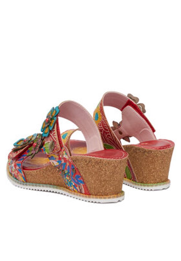 Laura Vita Klapki Bonito 31 Czerwony. Kolor: czerwony. Materiał: skóra