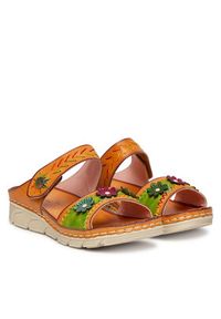 Laura Vita Klapki Dorry 13 Pomarańczowy. Kolor: pomarańczowy. Materiał: skóra #5