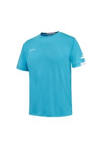 Koszulka męska Babolat Play Crew Neck cyan. Kolor: niebieski