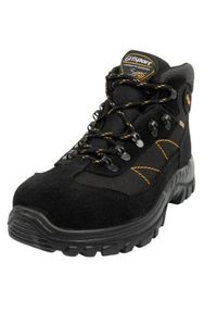 Grisport - Buty Turystyczne Męskie Skóra Nero Gritex. Kolor: czarny. Materiał: skóra. Sport: turystyka piesza