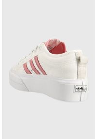 adidas Originals tenisówki Nizza damskie kolor biały. Nosek buta: okrągły. Kolor: biały. Materiał: guma. Obcas: na platformie #4