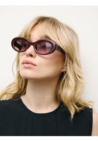 Reserved - Okulary przeciwsłoneczne - ciemnofioletowy. Kolor: fioletowy #1