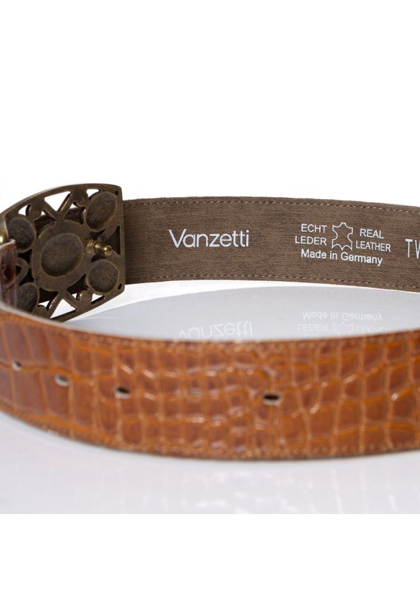 Vanzetti - DAMSKI PASEK VANZETTI PASEK SKÓRZANY SOPO-VAN902 645 40mm Ledergürtel Q. 6186(6250). Materiał: skóra