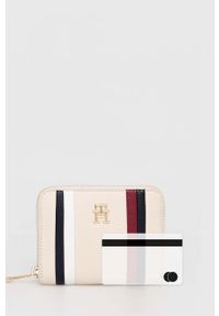 TOMMY HILFIGER - Tommy Hilfiger portfel damski kolor beżowy. Kolor: beżowy #4