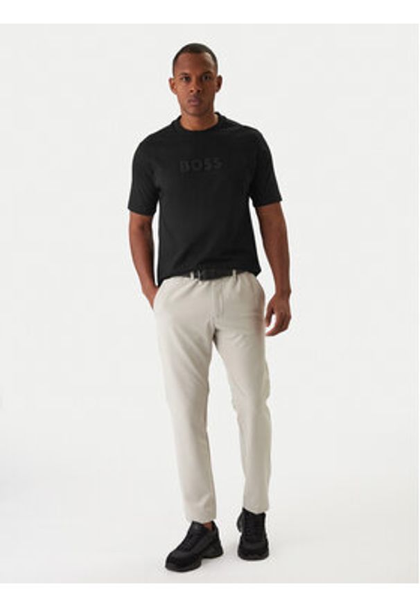 BOSS T-Shirt Logo 50553652 Czarny Regular Fit. Kolor: czarny. Materiał: bawełna