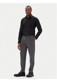 Calvin Klein Koszula LV019EU053 Czarny Slim Fit. Kolor: czarny. Materiał: bawełna #3