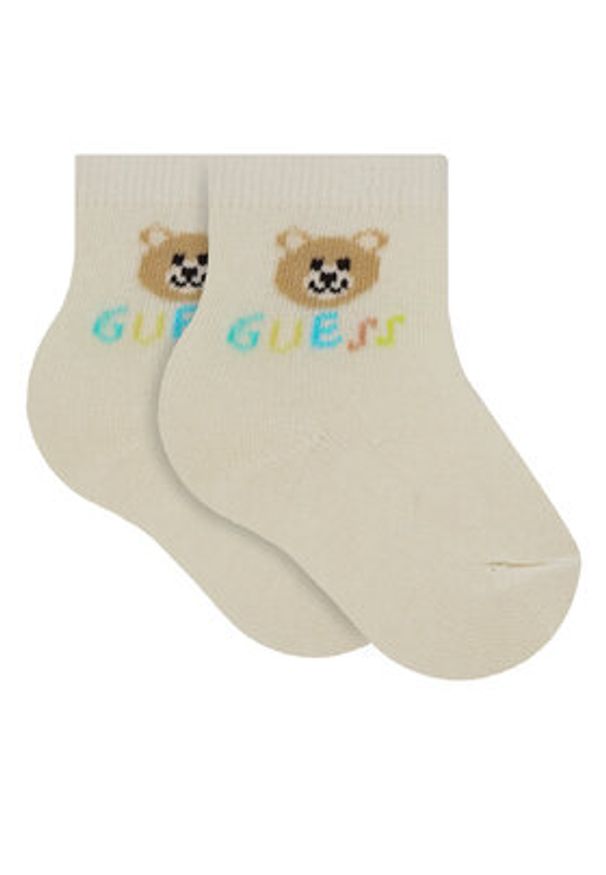 Guess Skarpety długie H4YZ07 Z3G10 Beżowy. Kolor: beżowy. Materiał: bawełna