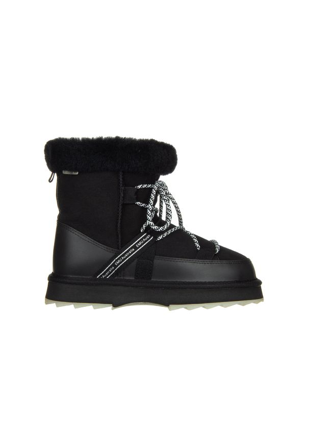 emu - Śniegowce Emu Blurred Black 23 119172, Czarny, Skóra naturalna - 40. Kolor: czarny. Materiał: skóra. Szerokość cholewki: normalna. Sezon: zima, lato. Styl: elegancki