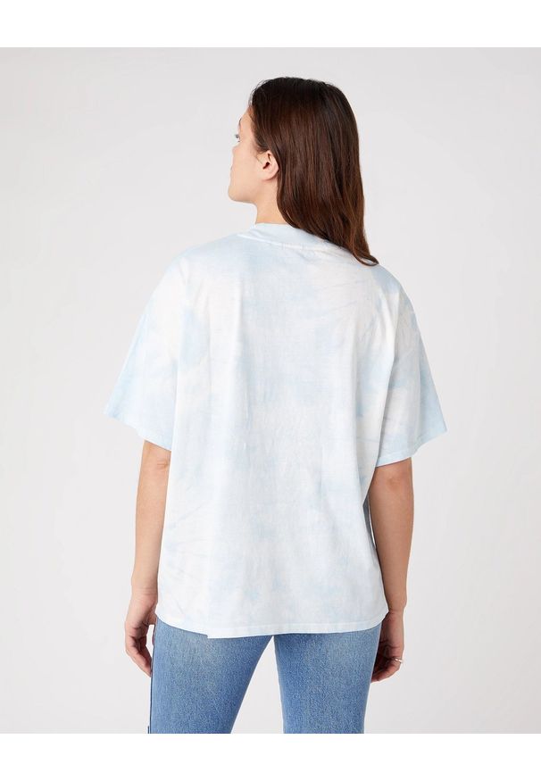 Wrangler - DAMSKI T-SHIRT WRANGLER HIGH NECK GIRLFRIEND BLUE TIE DYE W7Q9-GH-B27 112132090