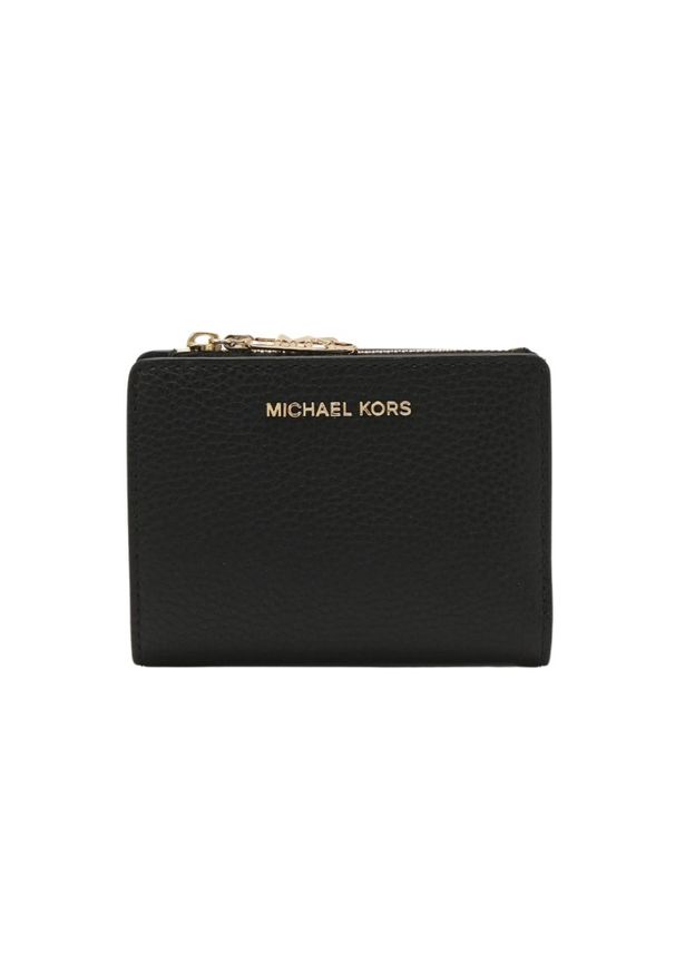 Michael Kors - MICHAEL KORS Czarny portfel skórzany. Kolor: czarny. Materiał: skóra