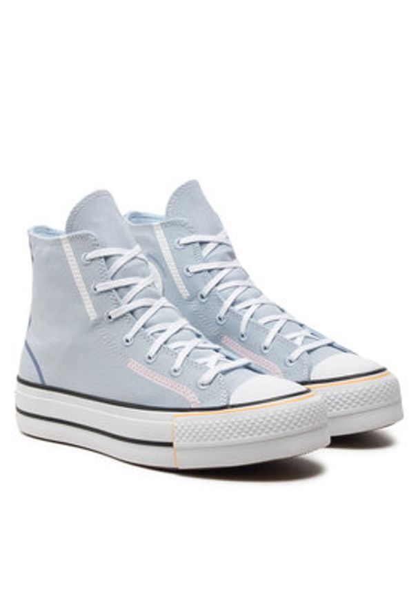 Converse Trampki Chuck Taylor All Star Lift Platform Color Pop Hi A07596C Niebieski. Kolor: niebieski. Materiał: materiał. Obcas: na platformie
