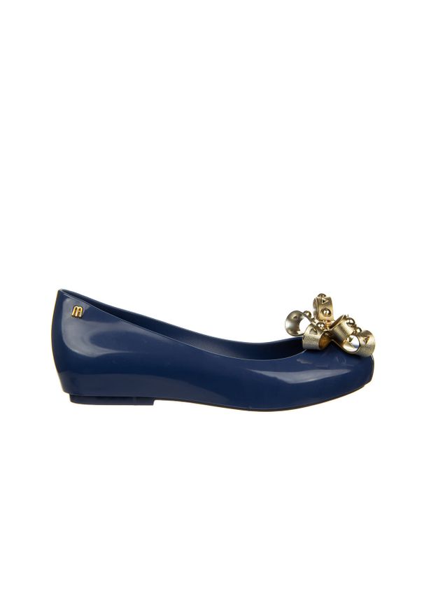 melissa - Baleriny Melissa Dora III Ad Blue Gold 010431, Granatowy, Guma - 35-36. Kolor: niebieski. Materiał: tworzywo sztuczne. Sezon: lato. Obcas: na koturnie