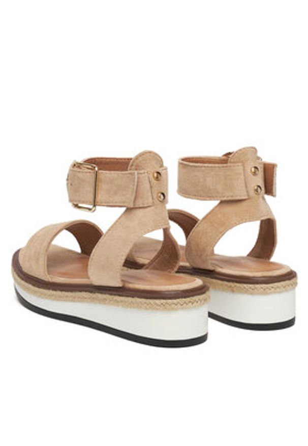 DeeZee Espadryle WS091-01 Beżowy. Kolor: beżowy. Materiał: materiał