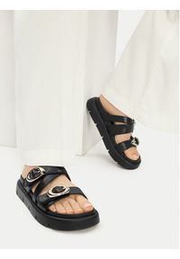 Badura Klapki CHAMOMILE-7Y002 Czarny. Kolor: czarny. Materiał: skóra #3