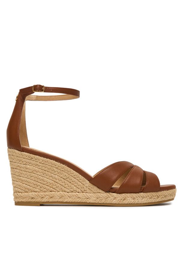 Lauren Ralph Lauren - LAUREN RALPH LAUREN Espadryle Nellie 802P04433002 Brązowy. Kolor: brązowy. Materiał: skóra