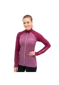 Bluza dresowa termoaktywna rozpinana damska Brubeck Athletic. Kolor: fioletowy. Materiał: elastan, poliester, poliamid. Sport: kolarstwo, bieganie