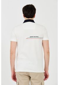 Aeronautica Militare - AERONAUTICA MILITARE Białe męskie polo Frecce Tricolori Embroidered, Rozmiar M. Typ kołnierza: polo. Kolor: biały