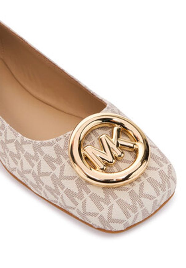 MICHAEL Michael Kors Baleriny Milan Flex Ballet 40F5MLFP1B Écru. Materiał: skóra