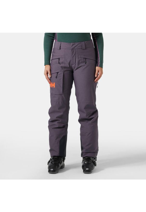 Spodnie narciarskie dla kobiet Helly Hansen Powderqueen. Kolor: fioletowy. Materiał: puch. Sezon: zima. Sport: narciarstwo